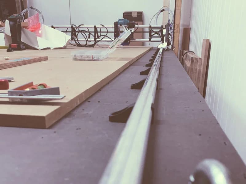 Detailed finishing work on a wooden piece